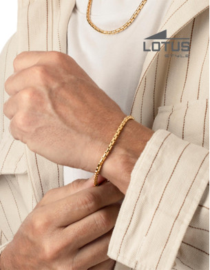 LOTUS STYLE MEN'S STAINLESS STEEL BRACELET